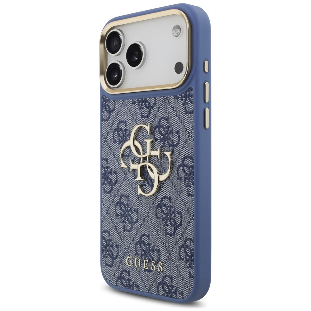 Maskica za Apple iPhone 18 Pro Max / 17 Pro Max, Guess, Big 4G Classic Logo & Big Strap Metal Buttons, plava