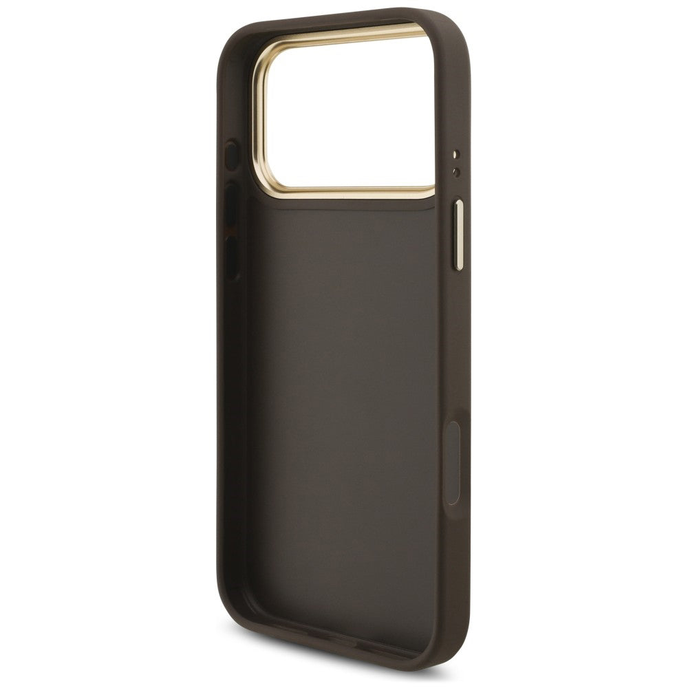 Maska za Apple iPhone 18 Pro Max / 17 Pro Max, Guess, Big 4G Classic Logo & Big Strap Metal Buttons, smeđa