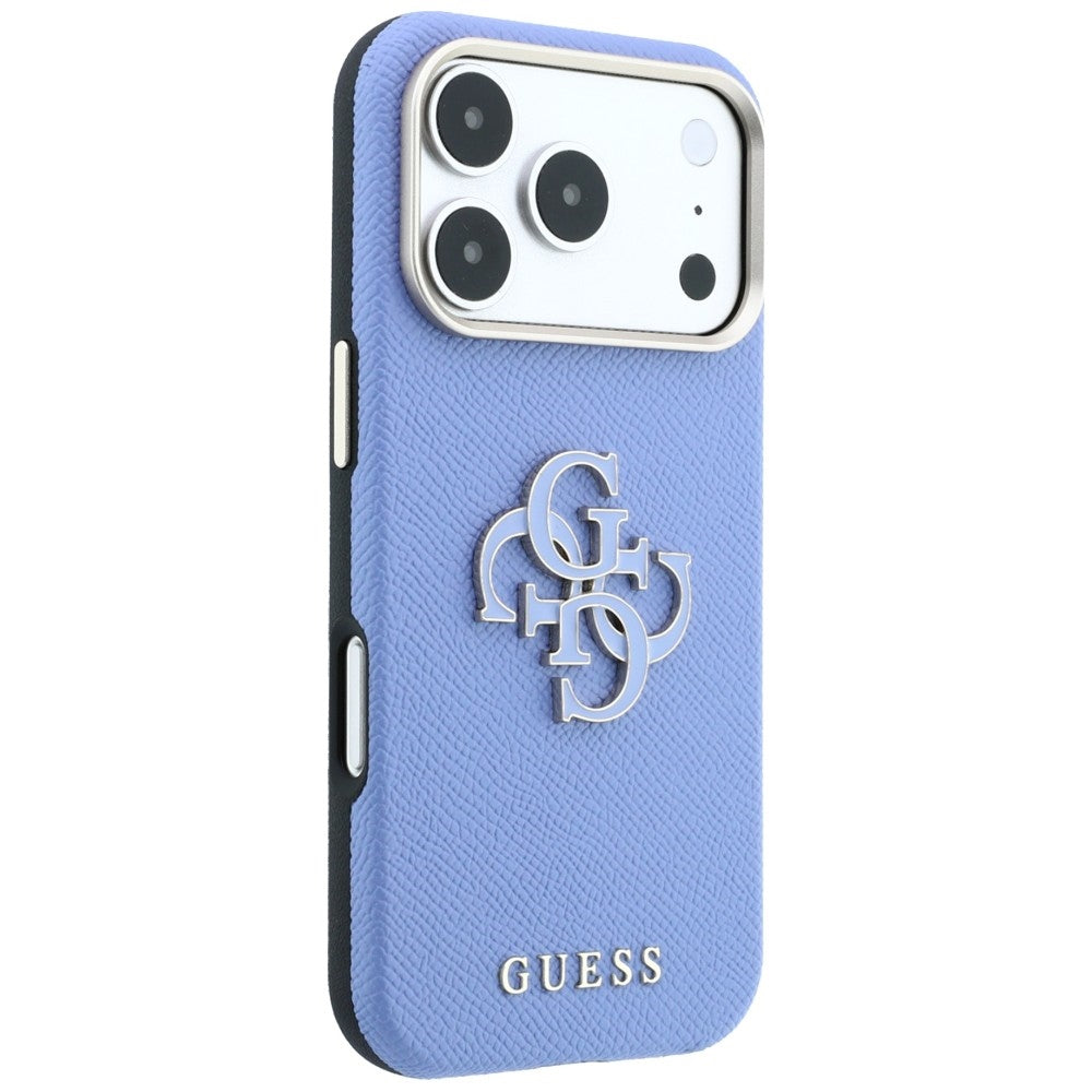Maska za Apple iPhone 18 Pro Max / 17 Pro Max, Guess, Grained Big Resin Logo, Plava