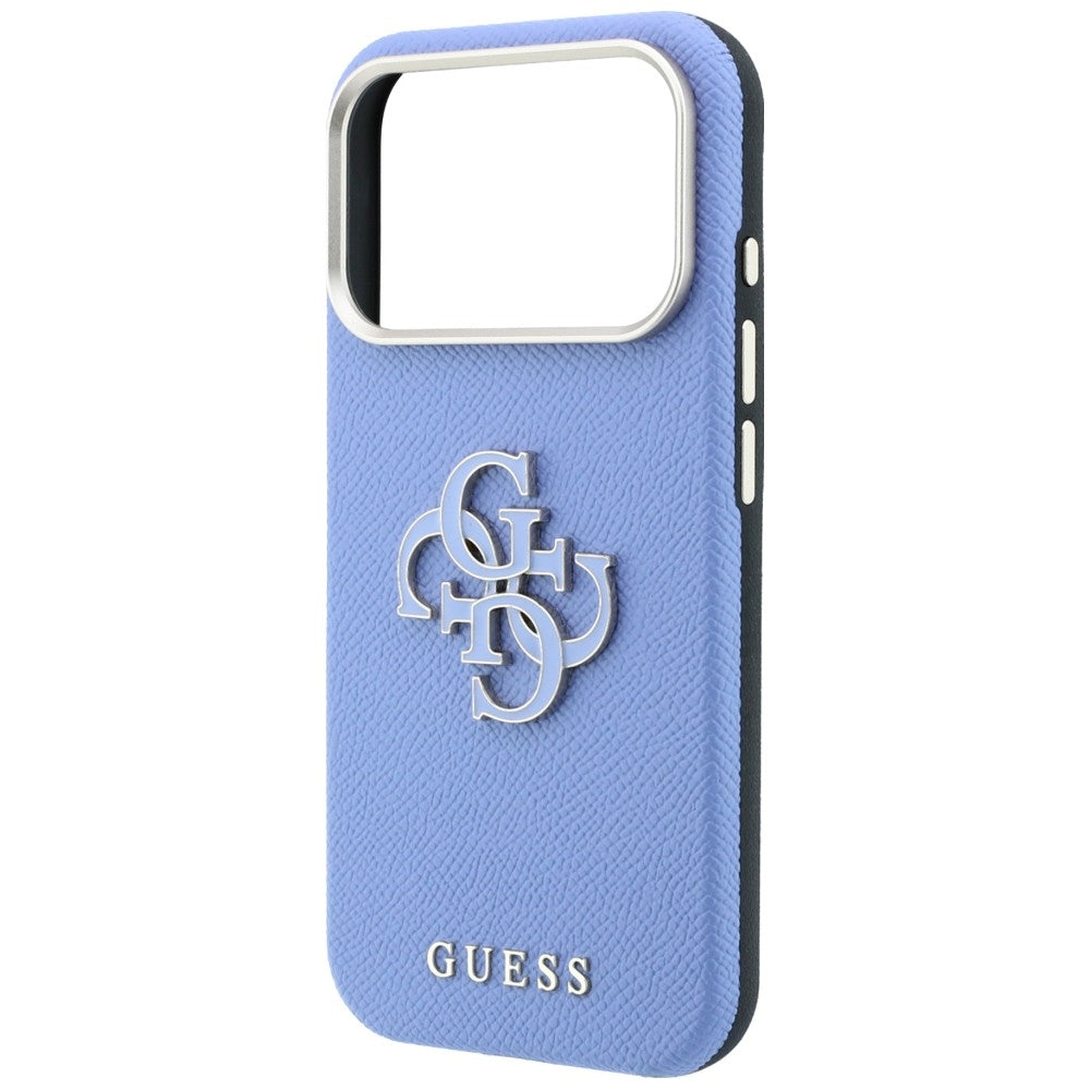 Maska za Apple iPhone 18 Pro Max / 17 Pro Max, Guess, Grained Big Resin Logo, Plava
