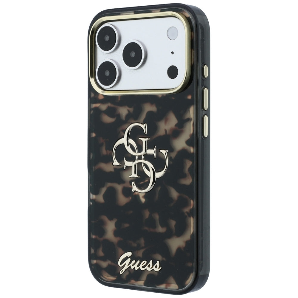 Maska za Apple iPhone 18 Pro Max / 17 Pro Max, Guess, IML 4G Metal Script, Smeđa