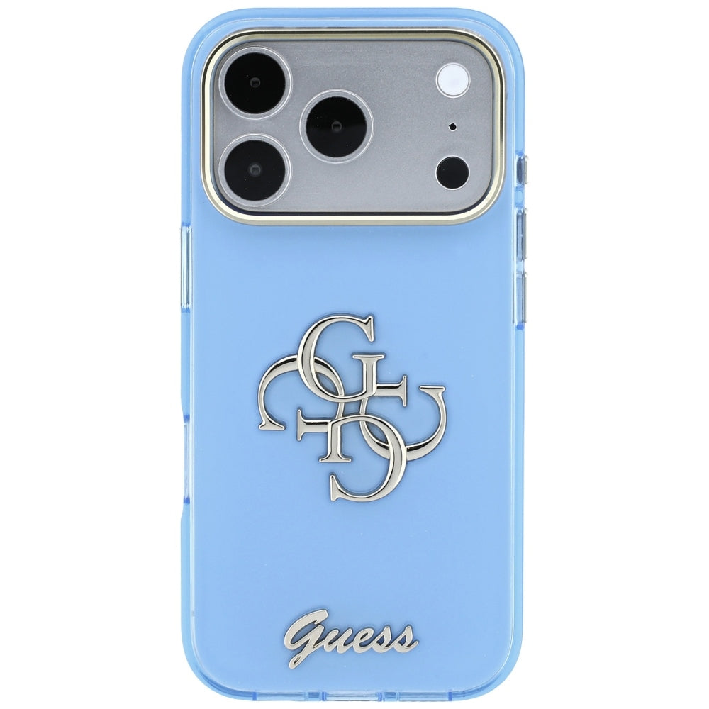 Maska za Apple iPhone 18 Pro Max / 17 Pro Max, Guess, IML 4G Metal Script, Plava
