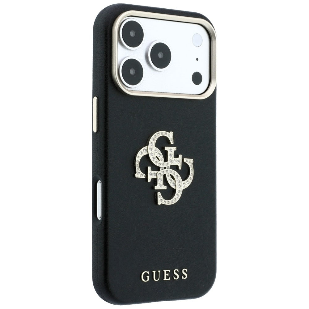 Maska za Apple iPhone 18 Pro Max / 17 Pro Max, Guess, Smooth Big Strass Logo, Crna