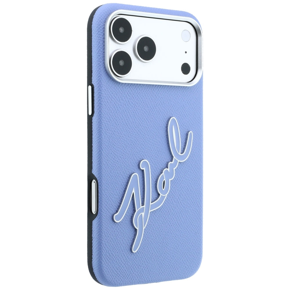 Maska za Apple iPhone 18 Pro Max / 17 Pro Max, Karl Lagerfeld, Smooth Big Resin Signature Logo, Plava