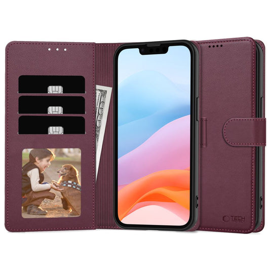 Futrola za Apple iPhone 16e, Tech-Protect, Wallet, Višnja