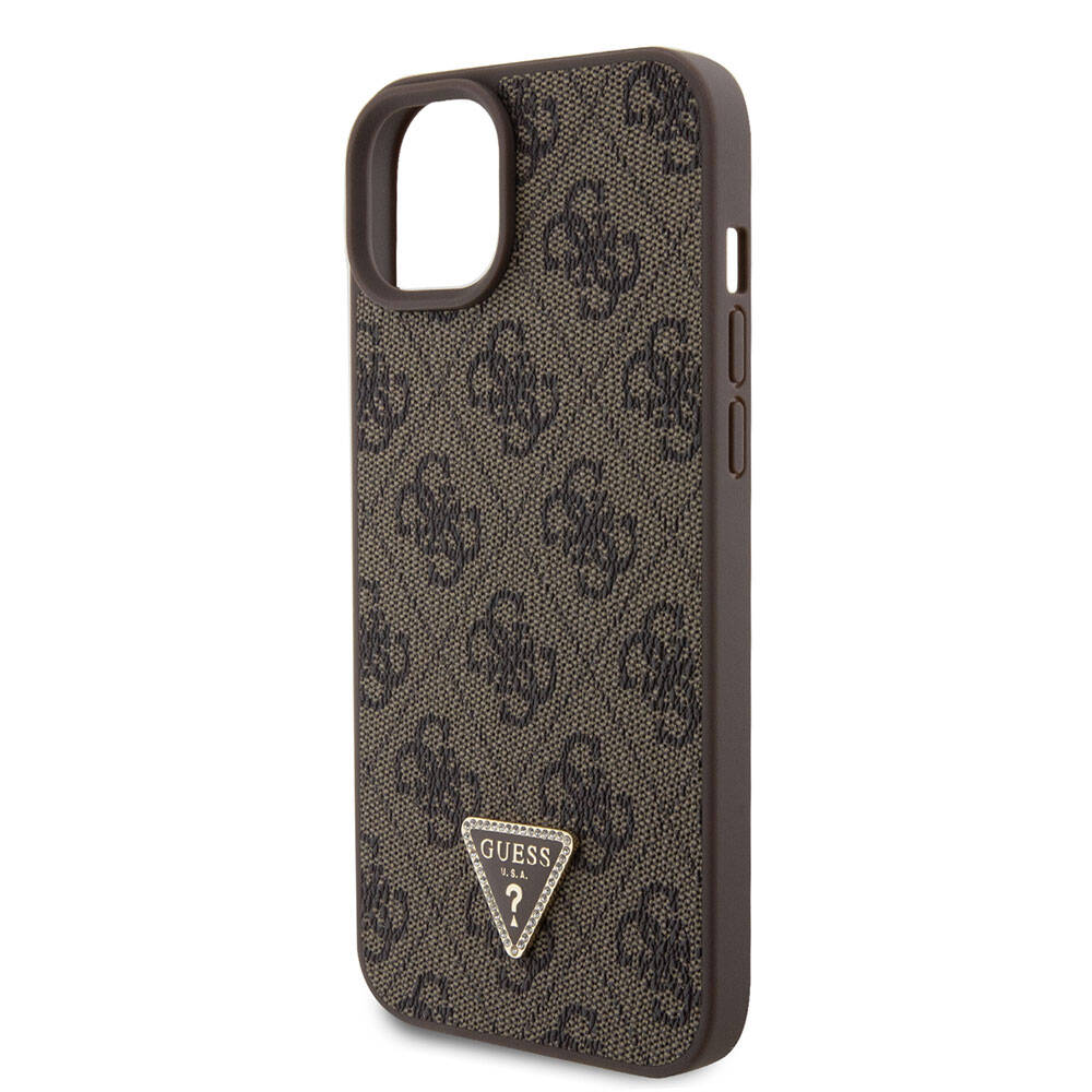 Futrola za Apple iPhone 15 Plus, Guess, Crossbody 4G Metal Logo, Smeđa, Ponovno zapakirana