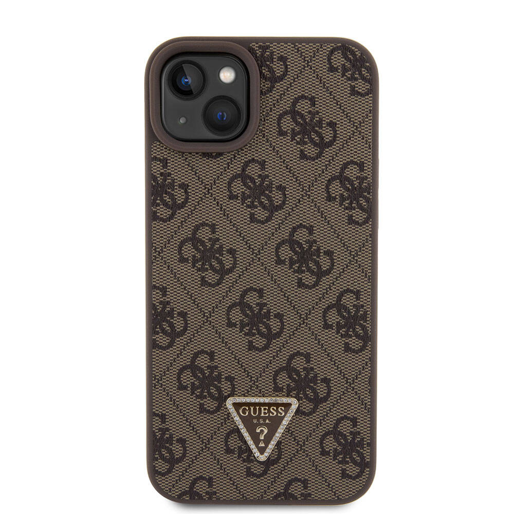 Futrola za Apple iPhone 15 Plus, Guess, Crossbody 4G Metal Logo, Smeđa, Ponovno zapakirana