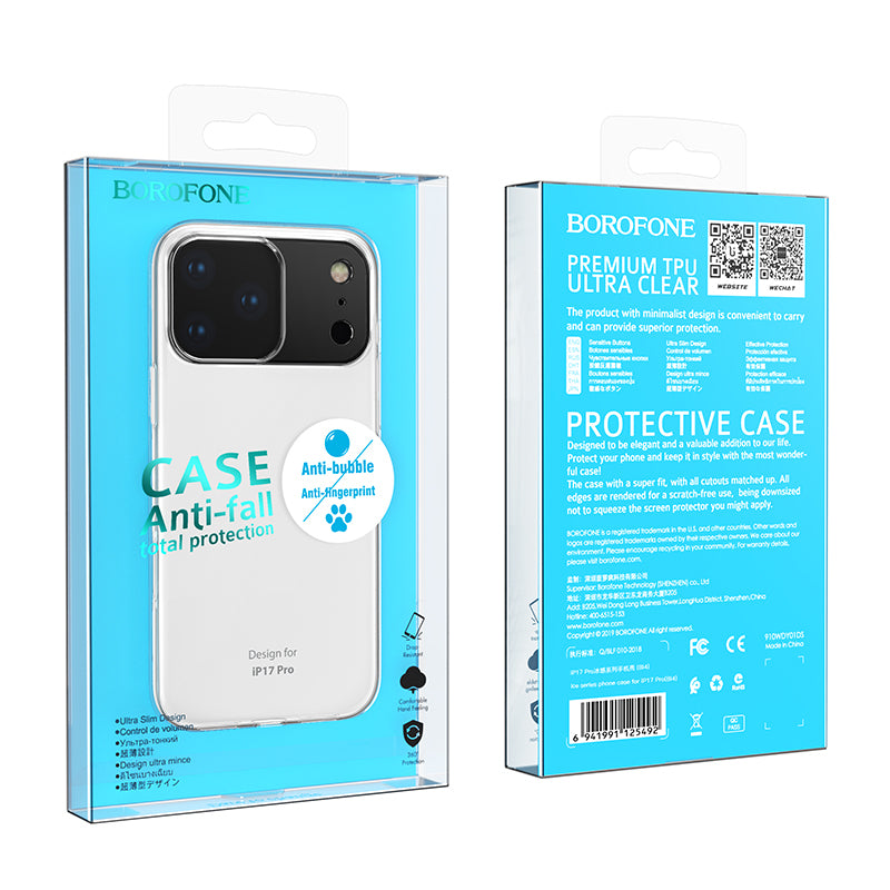 Maska za Apple iPhone 17 Pro Max, Borofone, BI4 Ice, Prozirna
