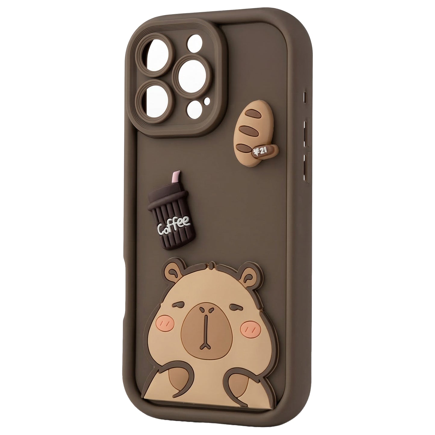 Maska za Apple iPhone 14, OEM, Ultra Trendy 3D Capybara, Smeđa