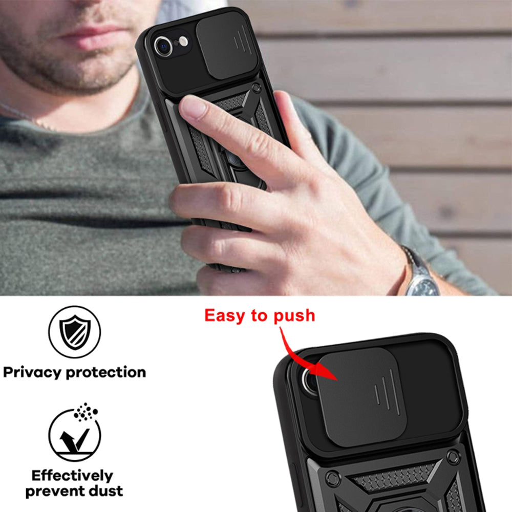 Maska za Apple iPhone SE (2022) / SE (2020) / 8 / 7, Techsuit, CamShield, Crna