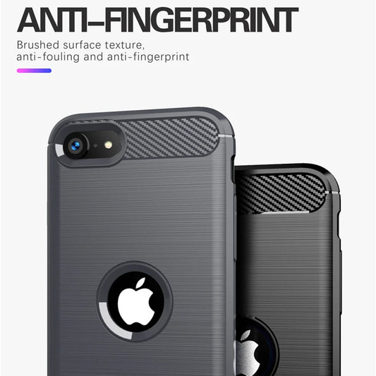 Maska za Apple iPhone SE (2022) / SE (2020), Techsuit, Karbon, Crna