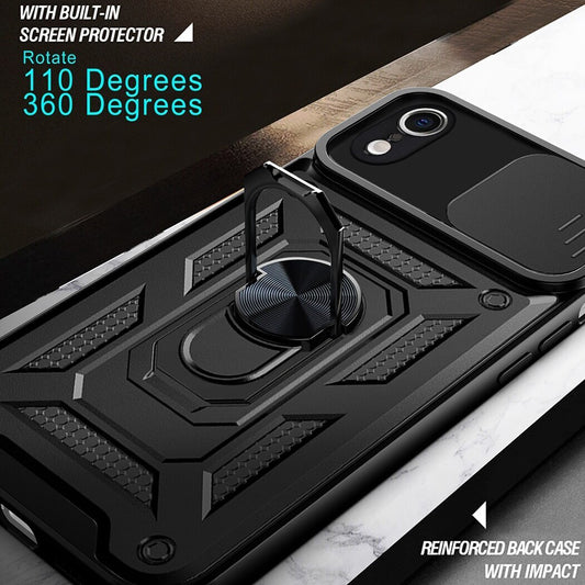 Maska za Apple iPhone XR, Techsuit, CamShield, Crna