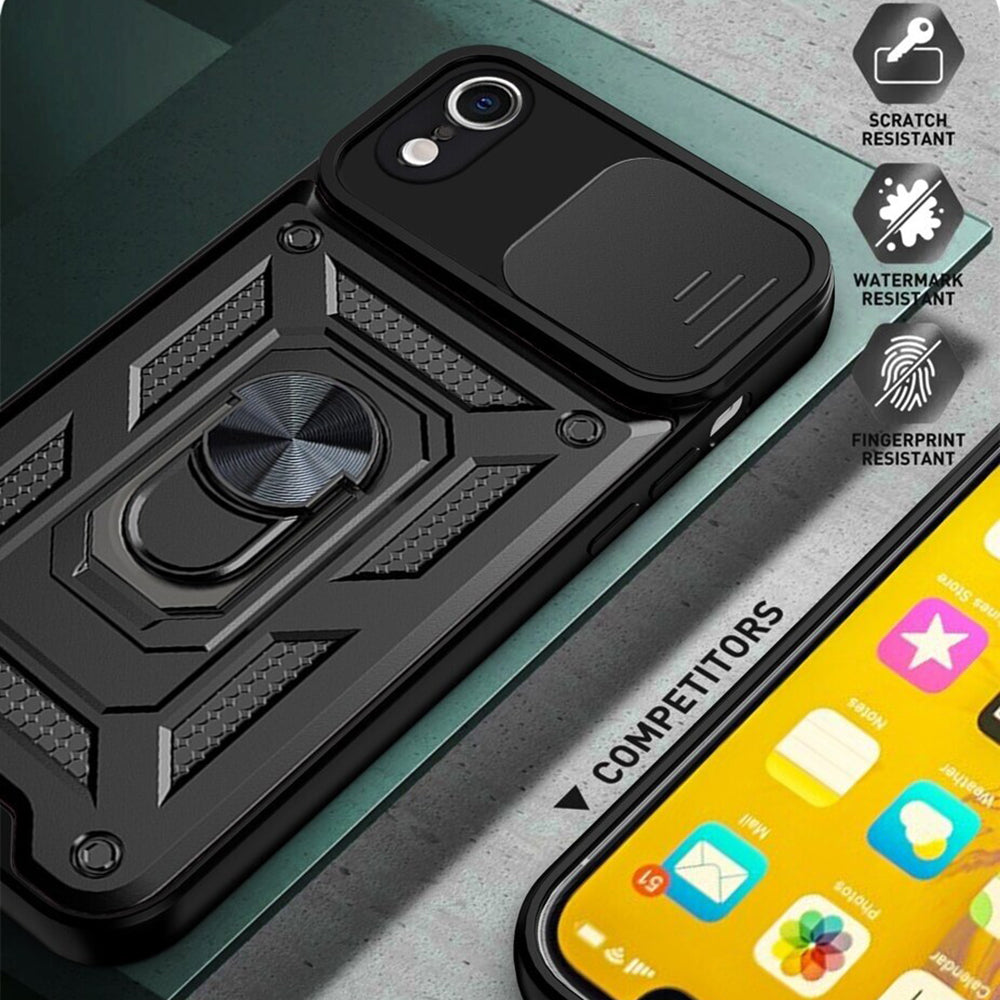 Maska za Apple iPhone XR, Techsuit, CamShield, Crna
