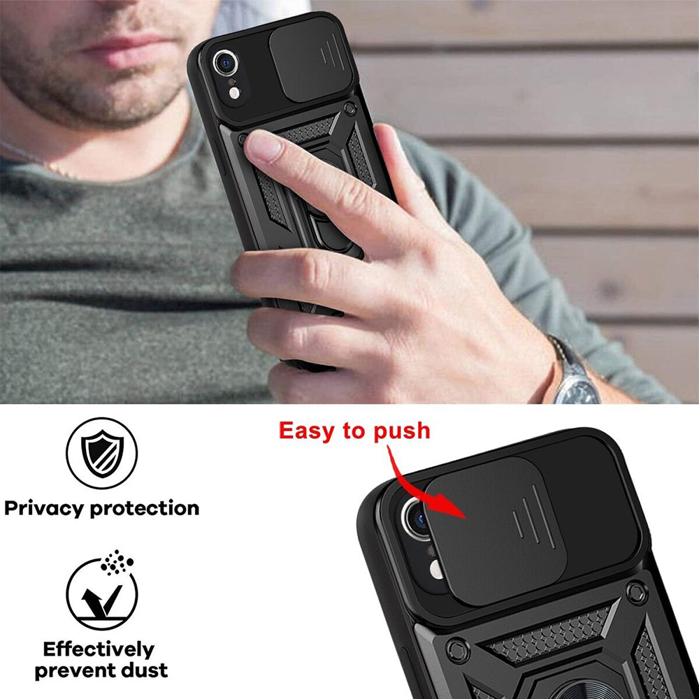 Maska za Apple iPhone XR, Techsuit, CamShield, Crna