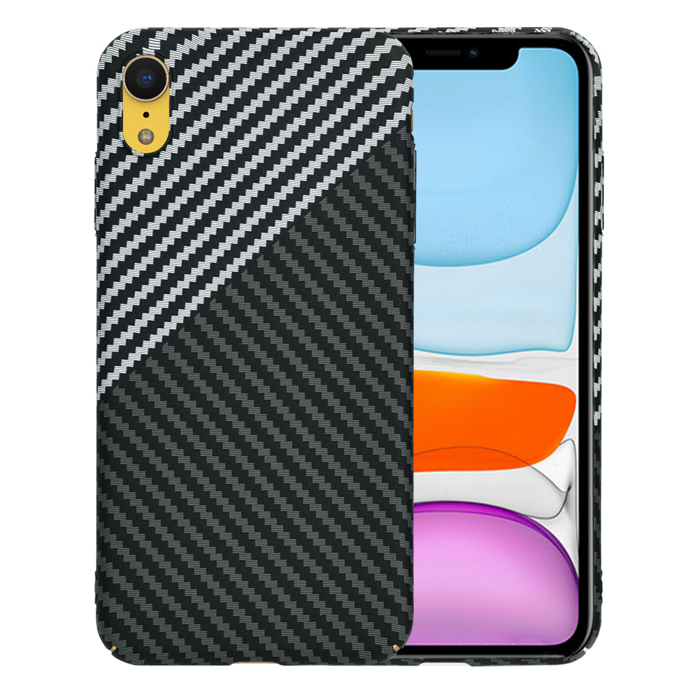Maska za Apple iPhone XR, Techsuit, Carbonite FiberShell, Crno Siva