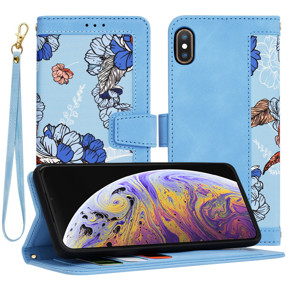 Maska za Apple iPhone XS Max, Techsuit, FlipCraft, Plava