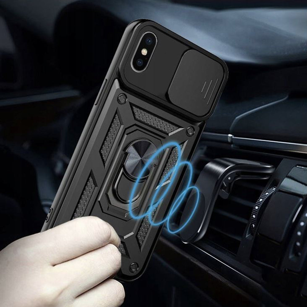 Maska za Apple iPhone XS / X, Techsuit, CamShield, Crna
