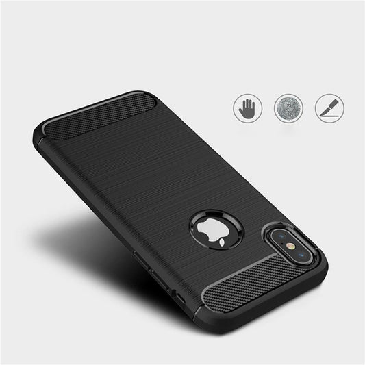 Maska za Apple iPhone XS / X, Techsuit, Karbon, Crna