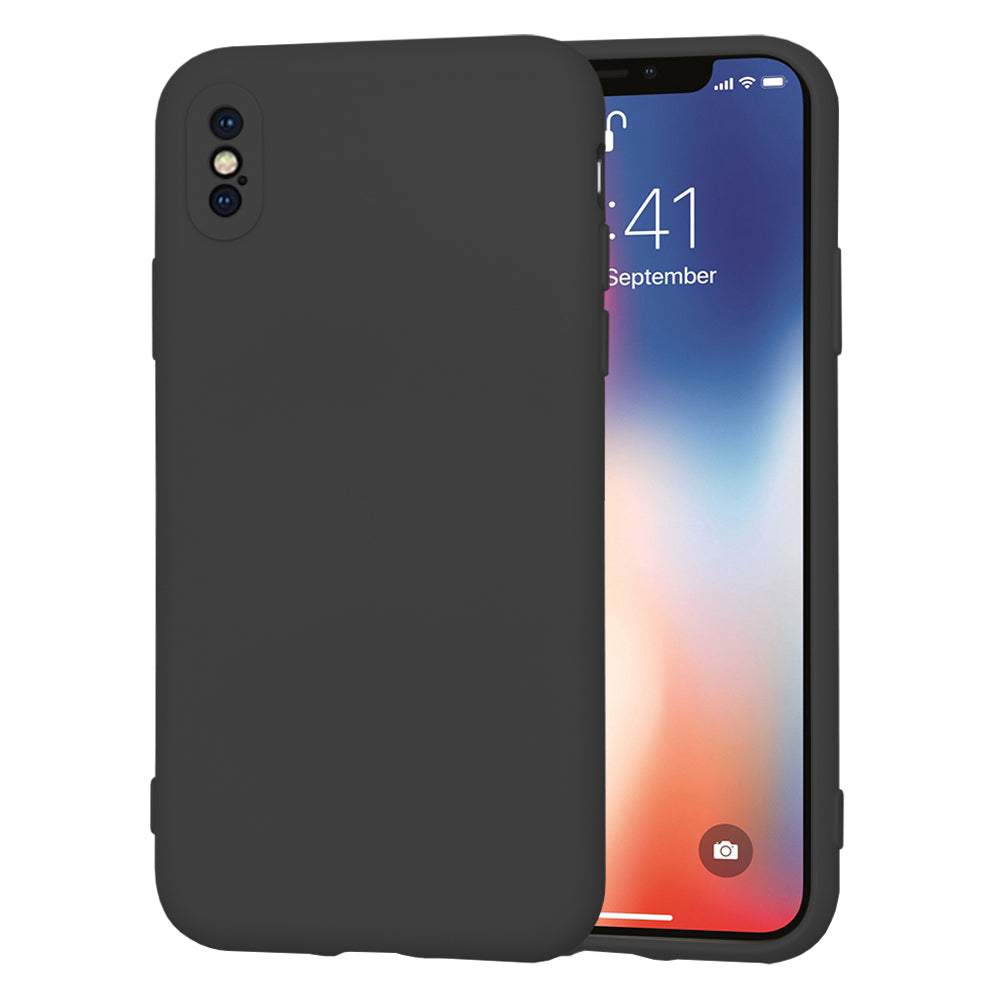 Maska za Apple iPhone XS / X, Techsuit, SoftFlex, Crna
