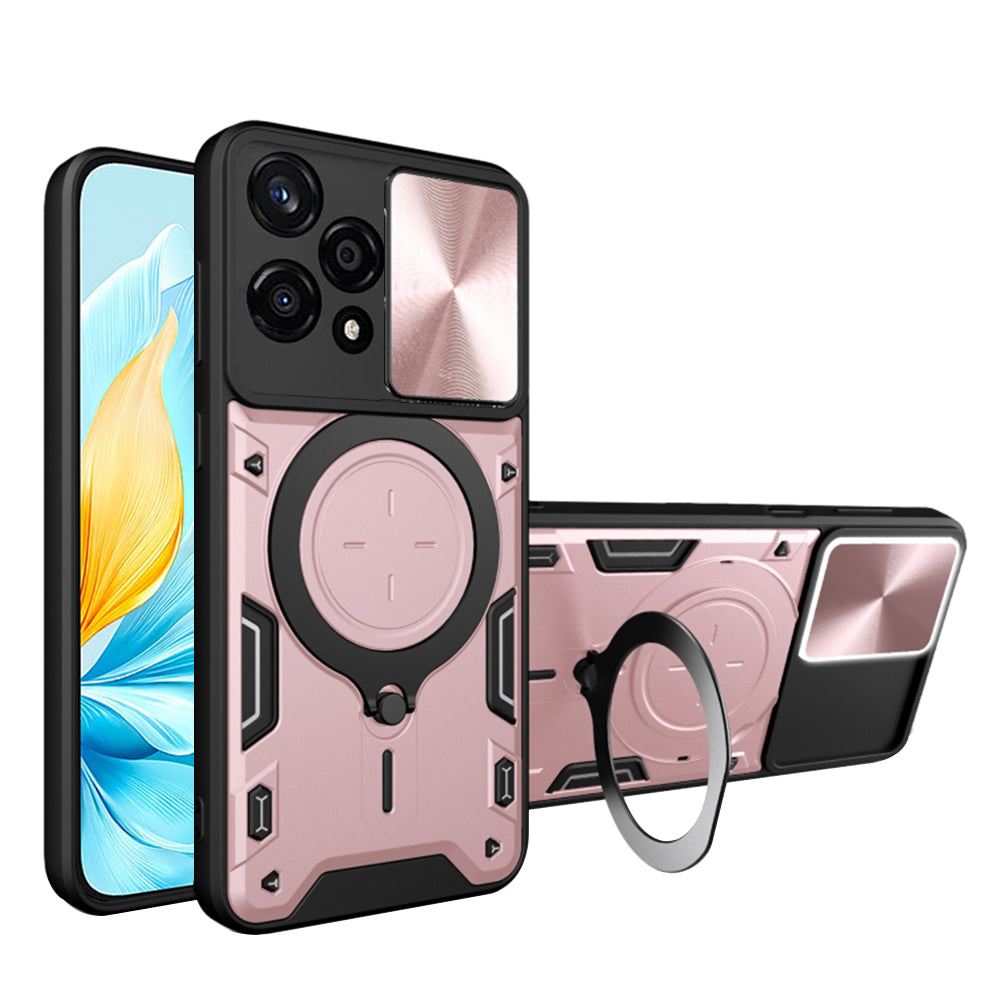 Maska za Honor 200 Lite, Techsuit, CamGuard Pro, Ružičasto zlatna