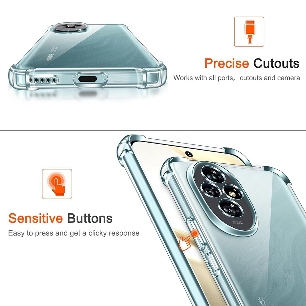 Maska za Honor 200, Techsuit, Shockproof Clear, Prozirna