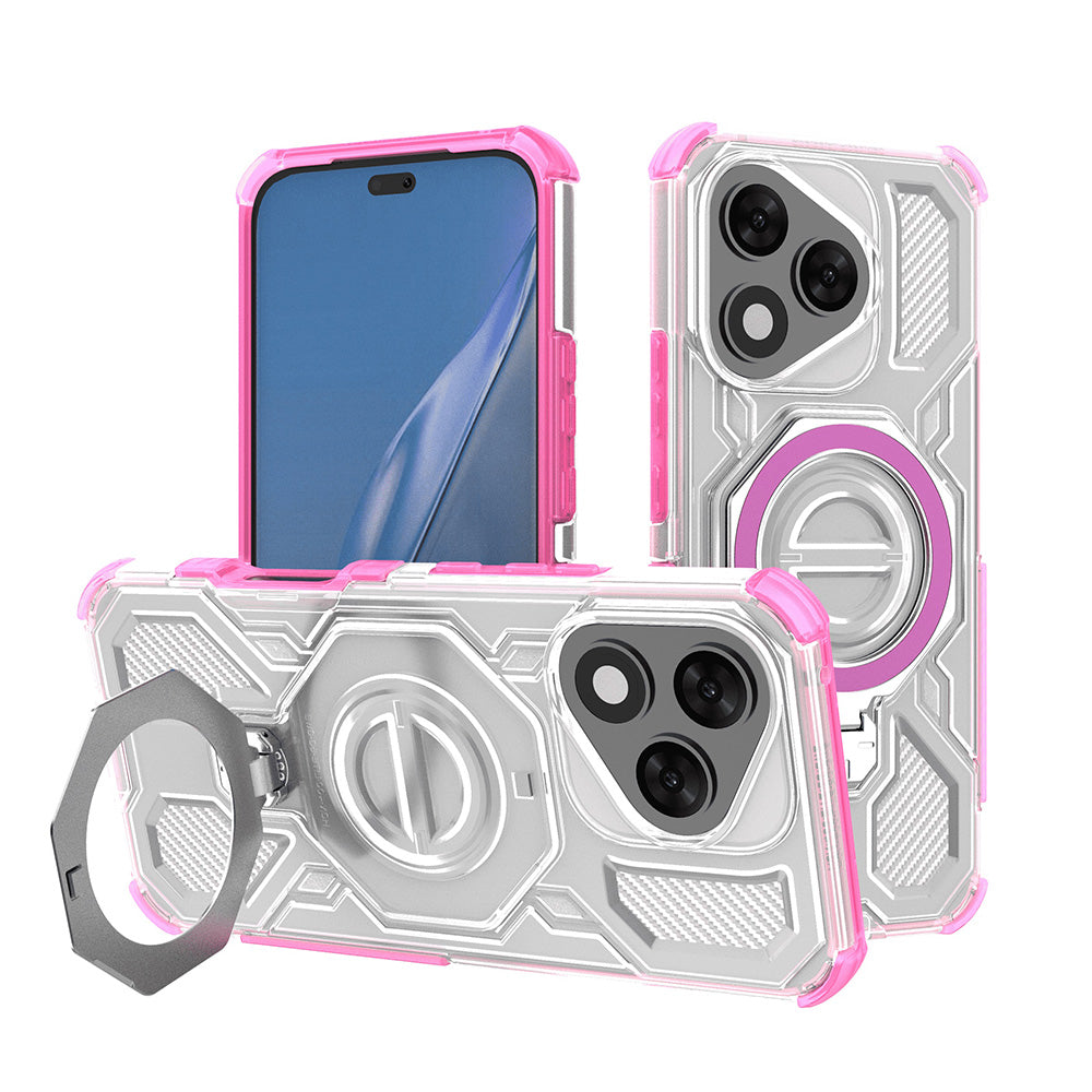 Maska za Honor 400 Lite, Techsuit, Carbon Shield Pro, Roza