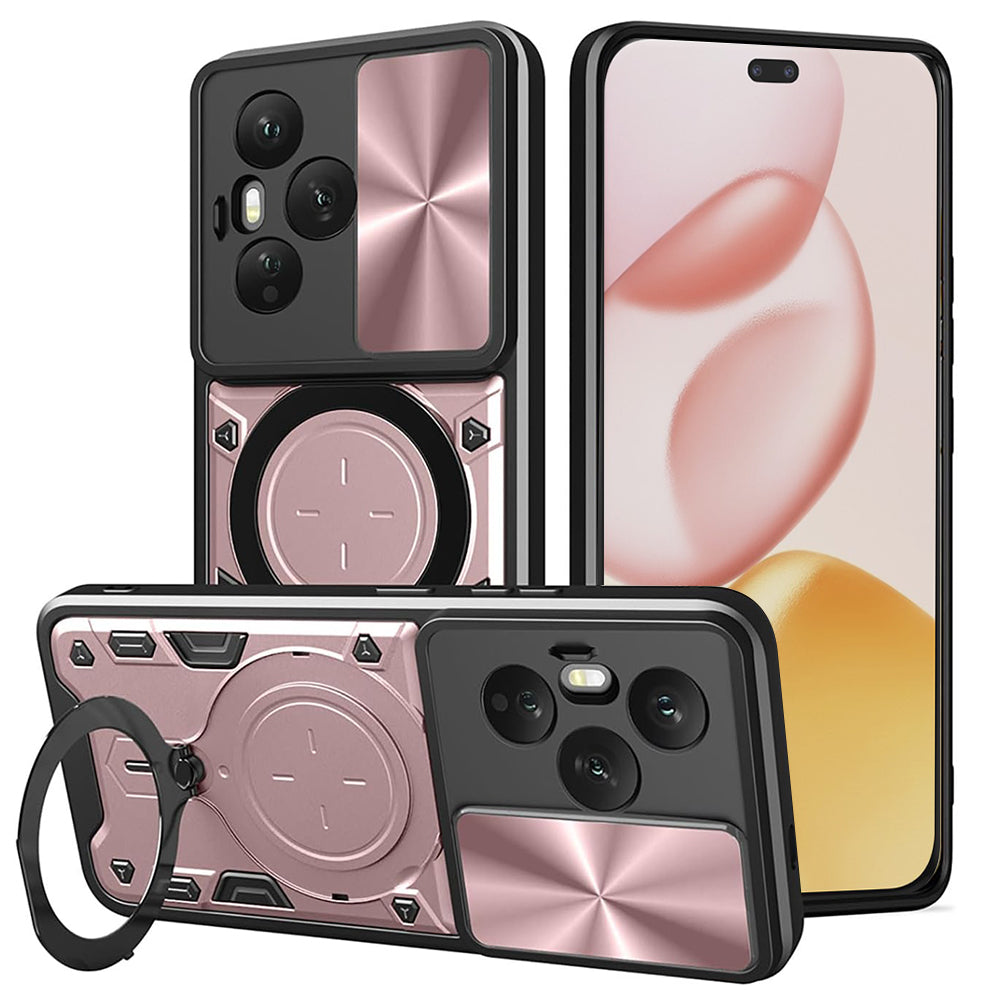 Maska za Honor 400 Pro, Techsuit, CamGuard Pro, Ružičasto zlatna