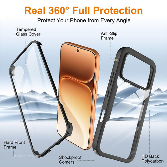 Maska za Honor 600 Pro / 600, Techsuit, ColorVerse 360, Crna