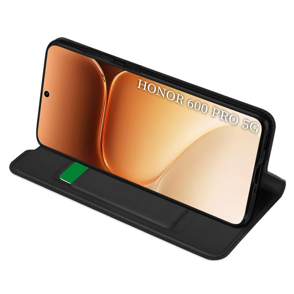 Maska za Honor 600 Smart, Techsuit, Magskin Book Long Blitz Cutout, Crna