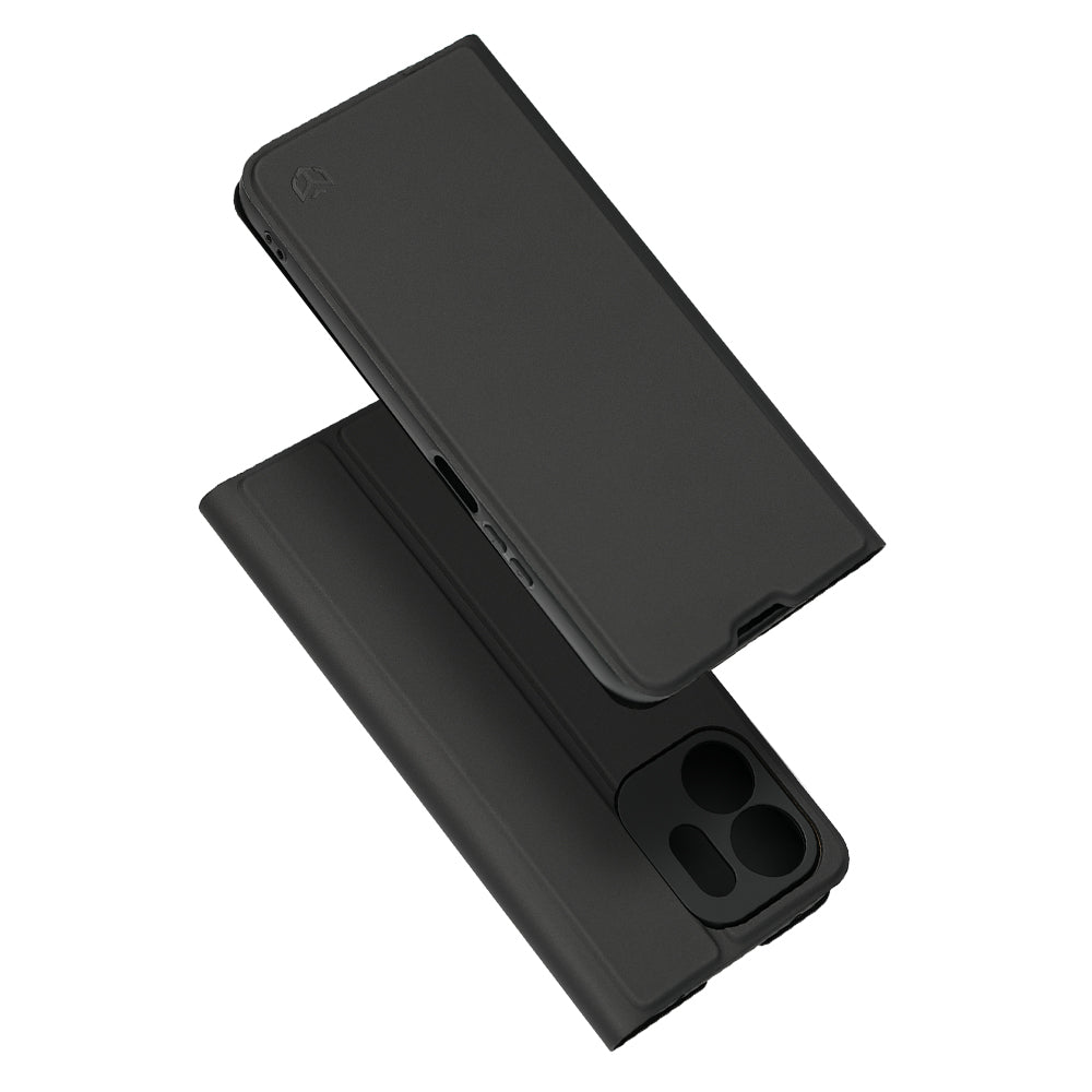 Maska za Honor 600 Smart, Techsuit, Magskin Book Long Blitz Cutout, Crna