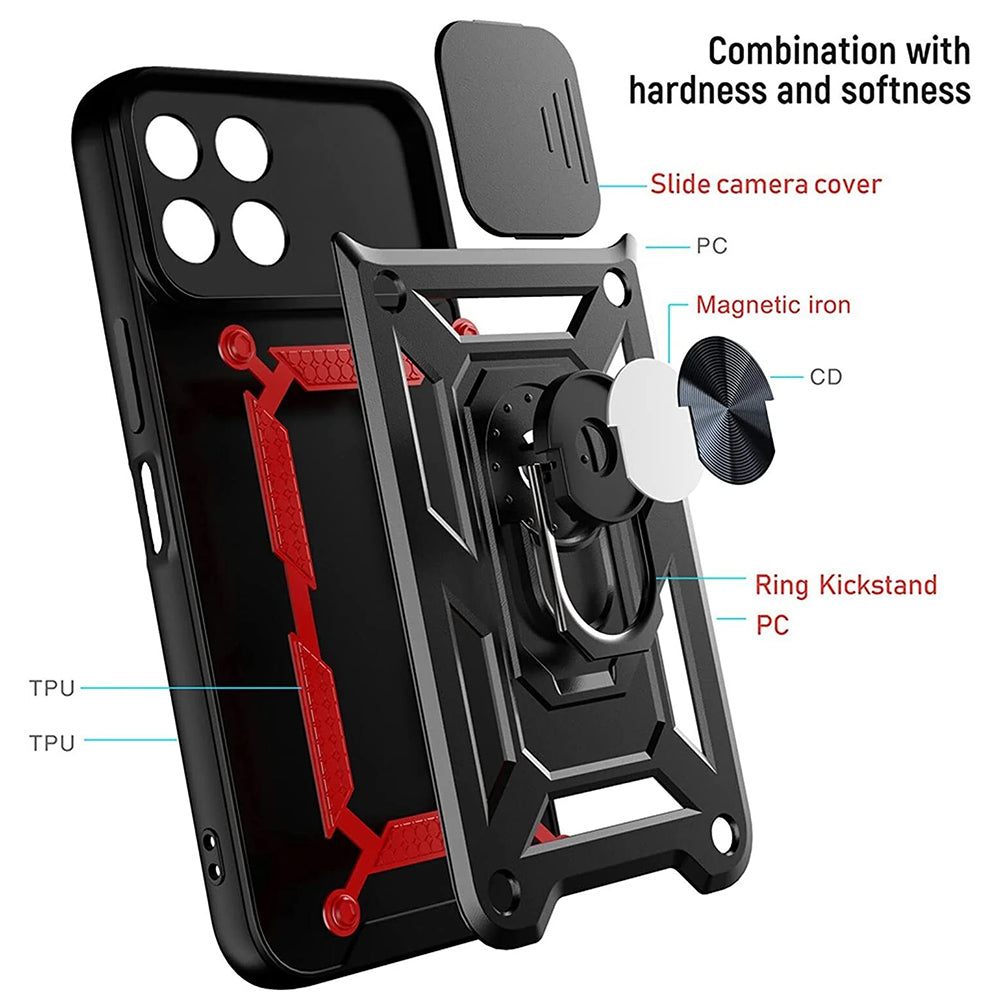 Maska za Honor 70 Lite / X6 / X8 5G, Techsuit, CamShield, Crna