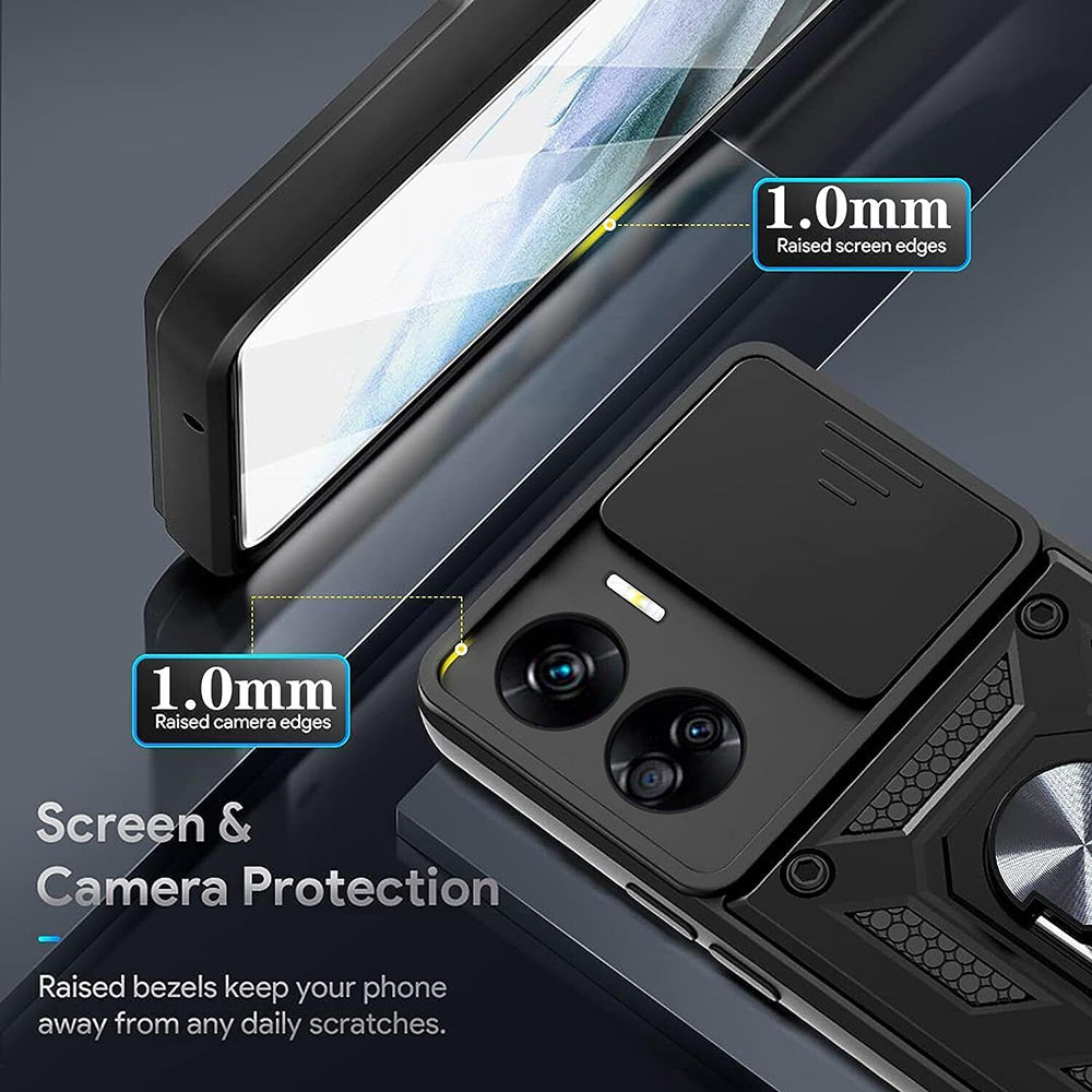 Maska za Honor 90 Lite, Techsuit, CamShield, Crna