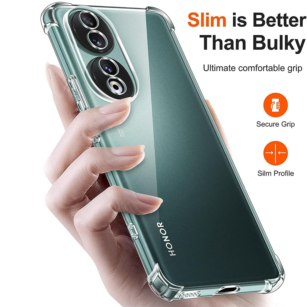 Maska za Honor 90, Techsuit, Shockproof Clear, Prozirna