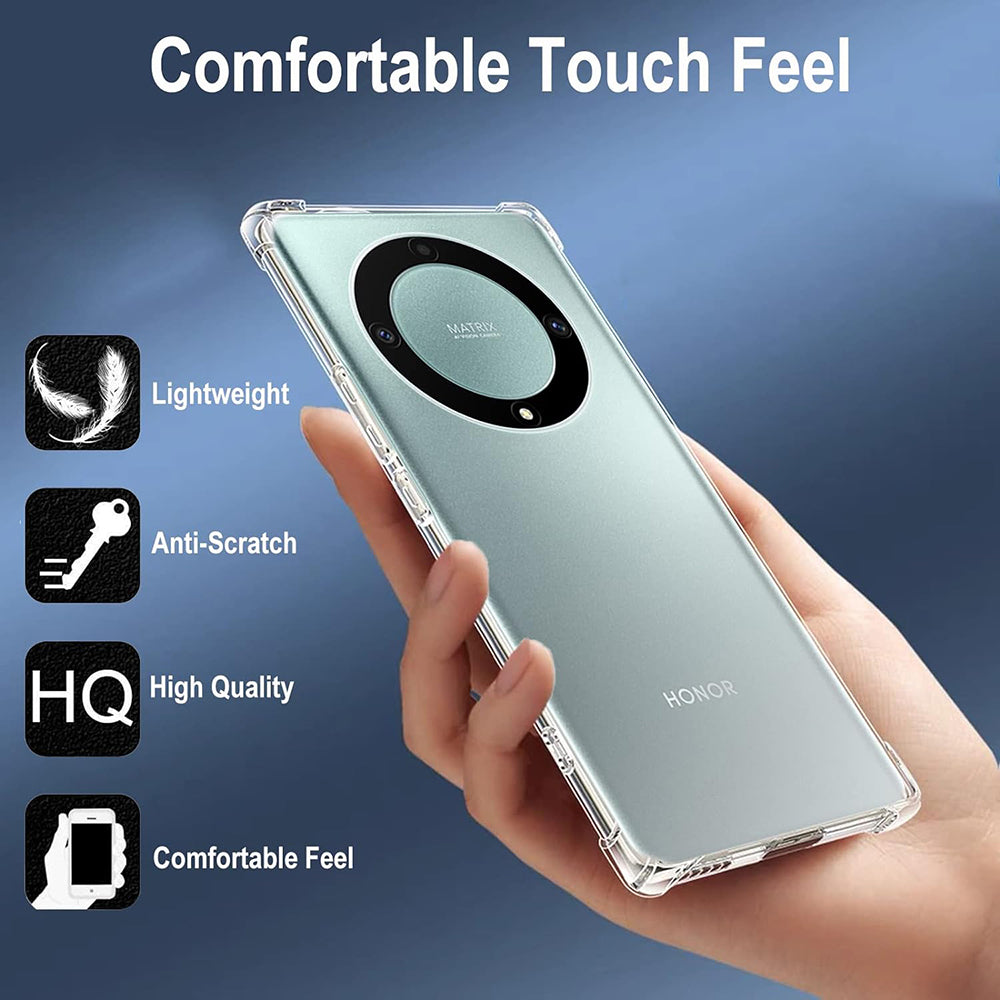 Maska za Honor Magic5 Lite, Techsuit, Shockproof Clear, Prozirna