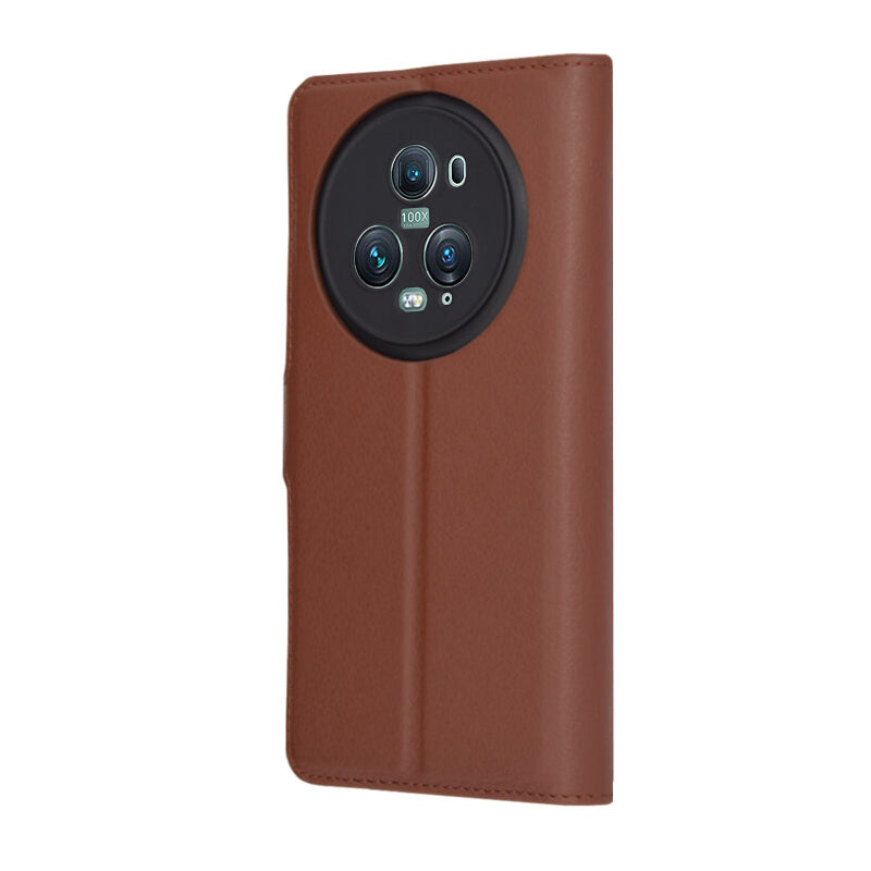 Futrola za Honor Magic5 Pro, Techsuit, Kožna Folio, Smeđa