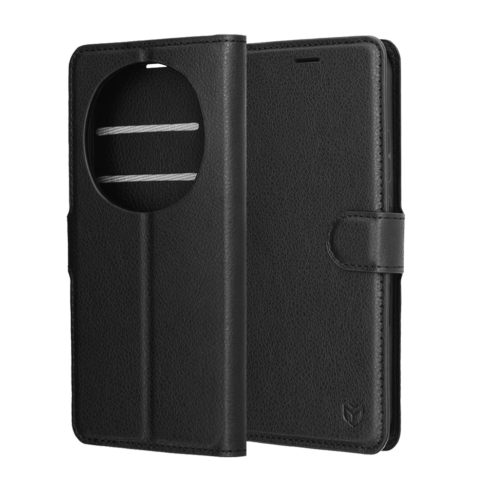Futrola za Honor Magic8 Pro, Techsuit, Kožna Folio, Crna
