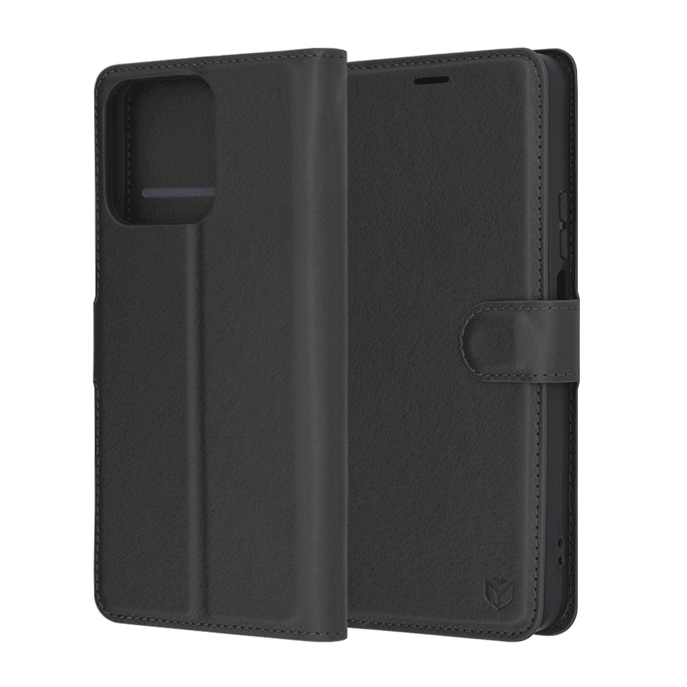 Futrola za Honor X7c / 200 Smart, Techsuit, Kožna Folio, Crna