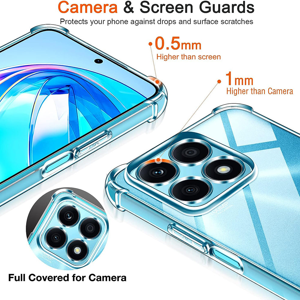 Maska za Honor X8a, Techsuit, Shockproof Clear, Prozirna