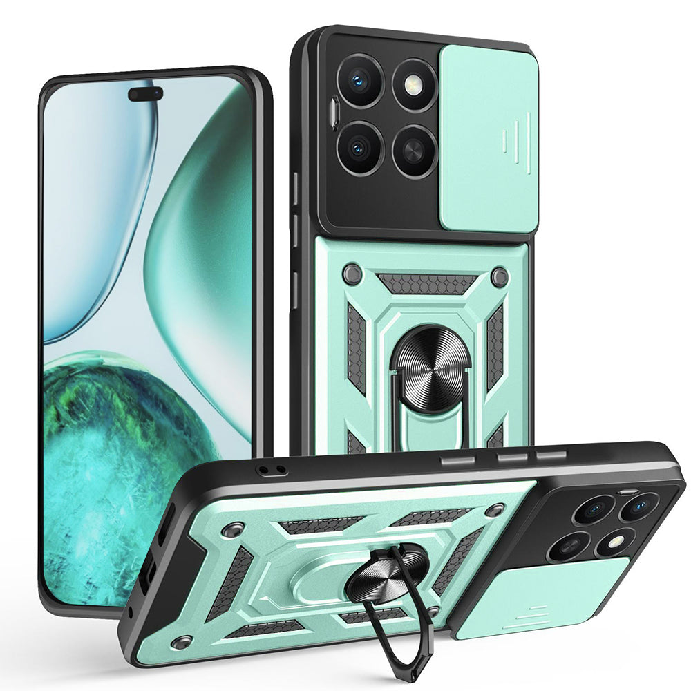 Maska za Honor X8c, Techsuit, CamShield, Zelena