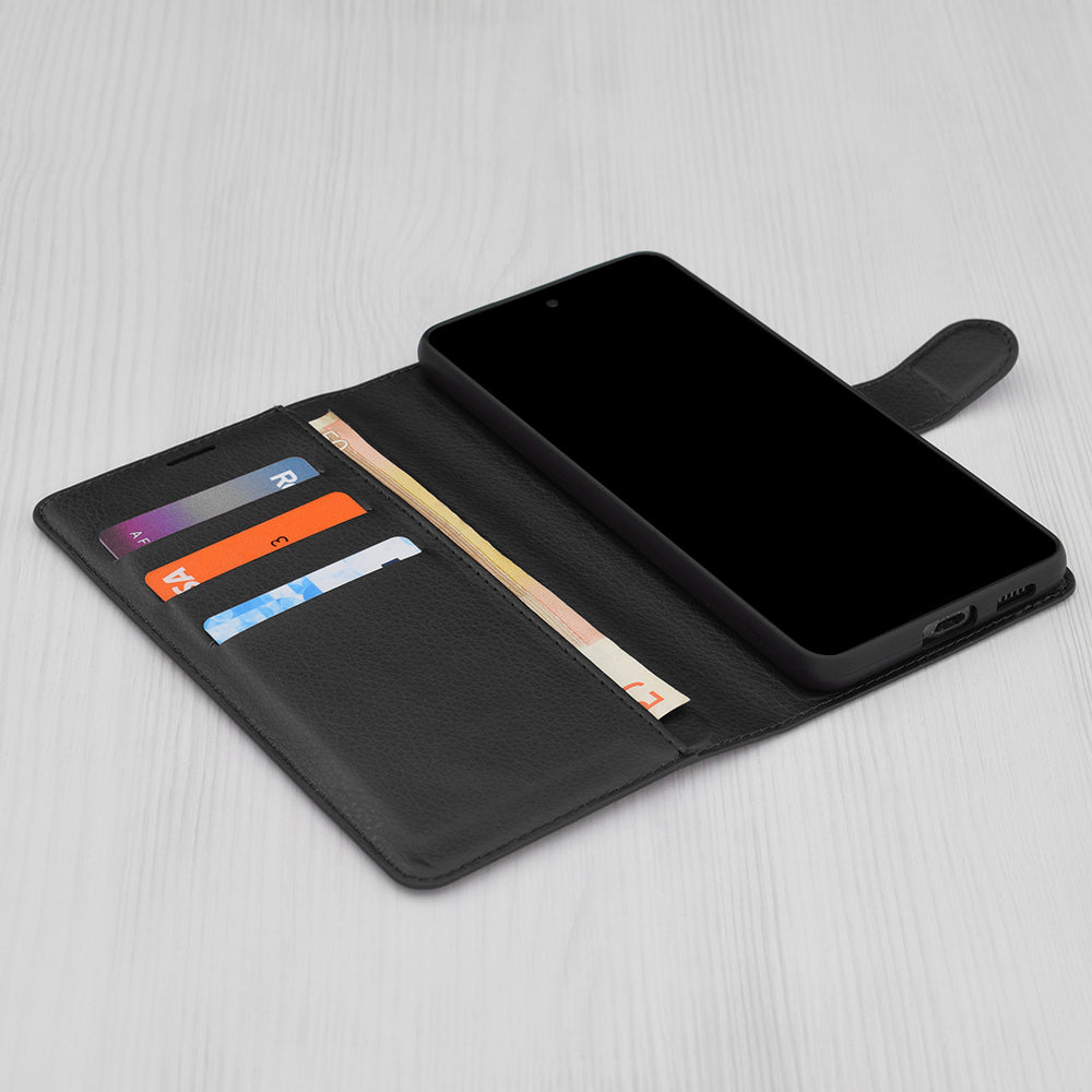 Futrola za Honor X9c / Magic7 Lite, Techsuit, Kožna Folio, Crna