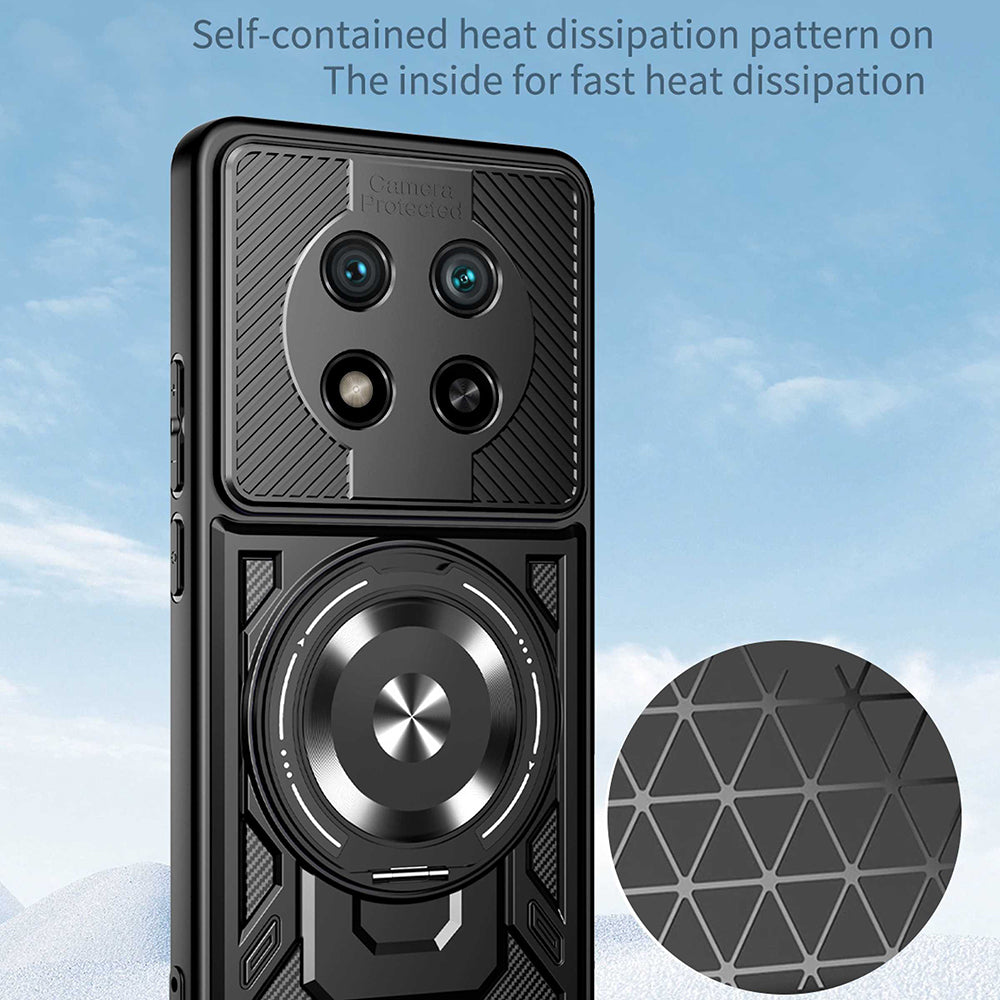 Maska za Honor X9c / Magic7 Lite, Techsuit, RuggedCam, Siva