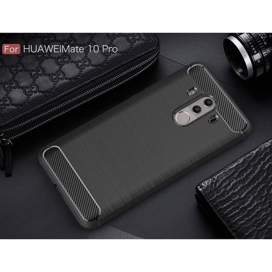 Maska za Huawei Mate 10 Pro, Techsuit, Karbon, Crna