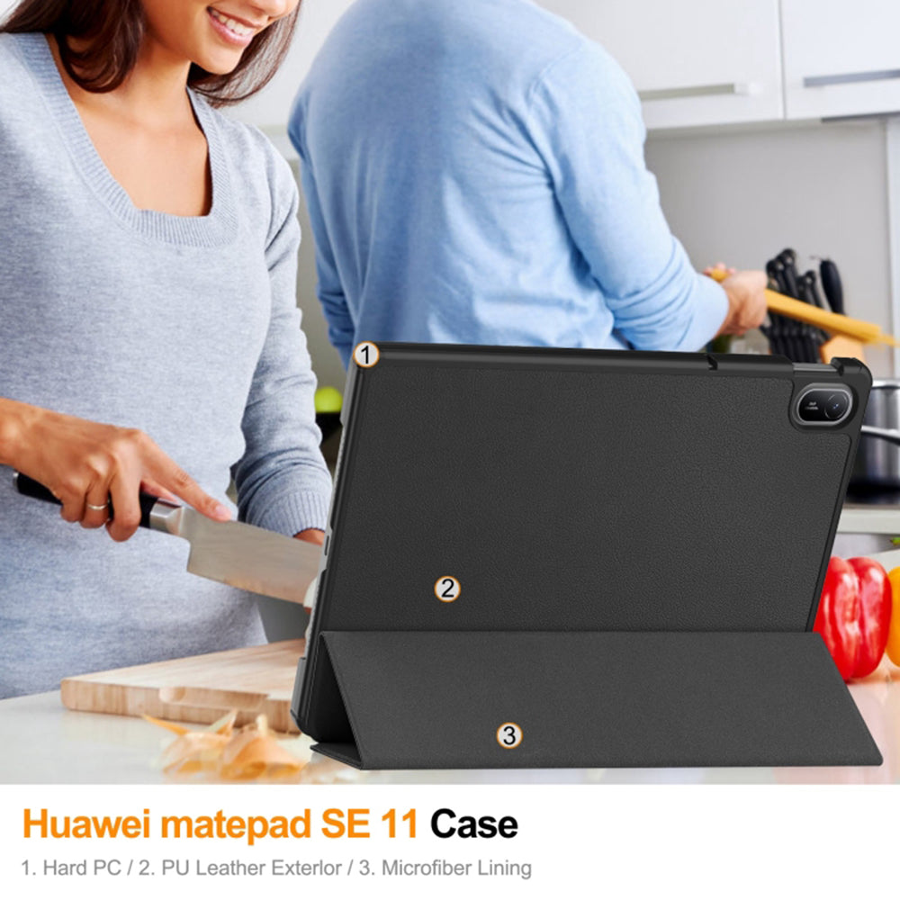 Futrola za Huawei MatePad SE 11, Techsuit, FoldPro, Crna