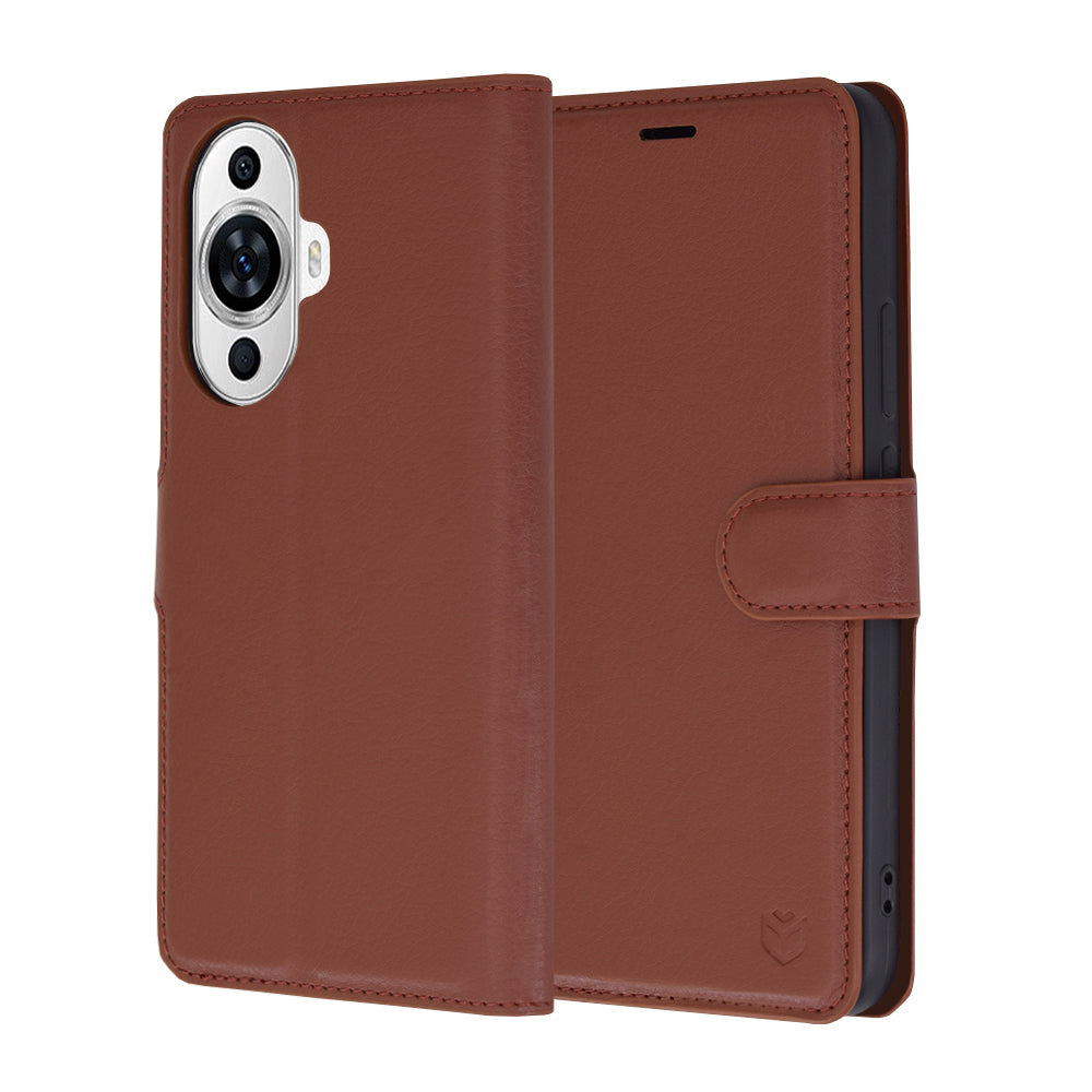 Futrola za Huawei nova 12s / nova 11, Techsuit, Kožna Folio, Smeđa
