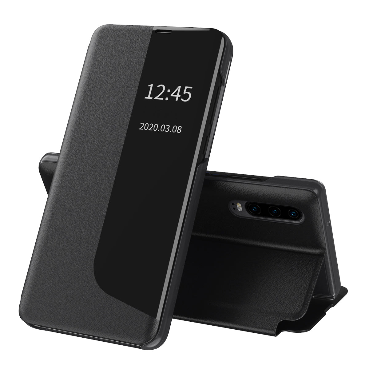 Maska za Huawei P30, Techsuit, eFold, Crna
