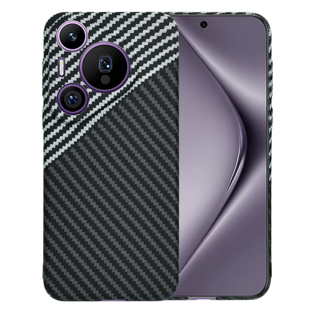 Maska za Huawei Pura 70 Pro, Techsuit, Carbonite FiberShell, Crno Siva