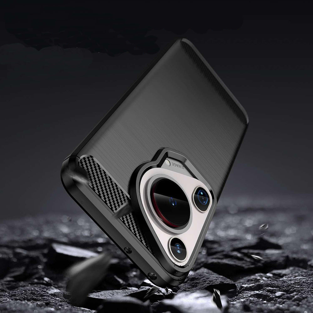 Maska za Huawei Pura 70 Ultra, Techsuit, Karbon, Plava