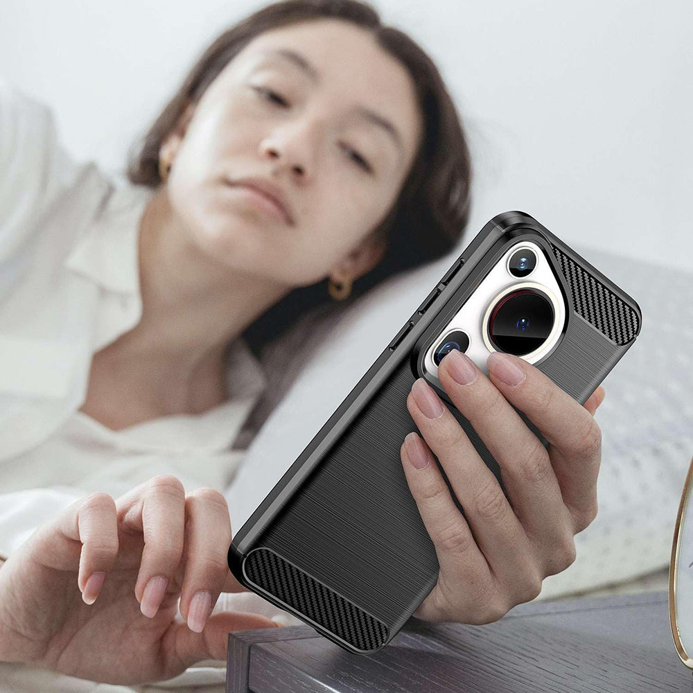 Maska za Huawei Pura 70 Ultra, Techsuit, Karbon, Plava