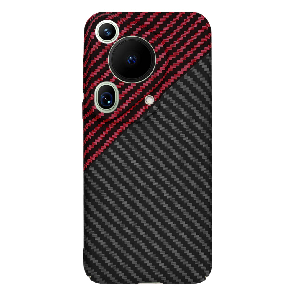 Maska za Huawei Pura 70 Ultra, Techsuit, Carbonite FiberShell, Crno Crvena