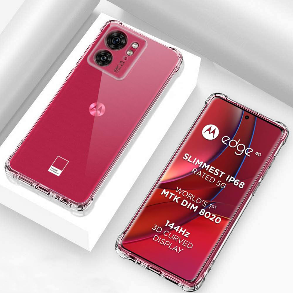 Maska za Motorola Edge (2023) / Edge 40, Techsuit, Shockproof Clear, Prozirna